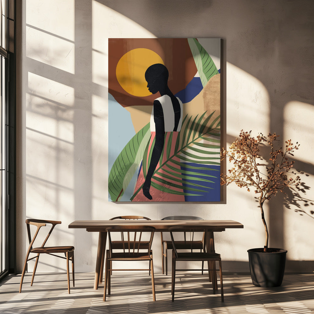 Tropisch meisje vorm | Canvas