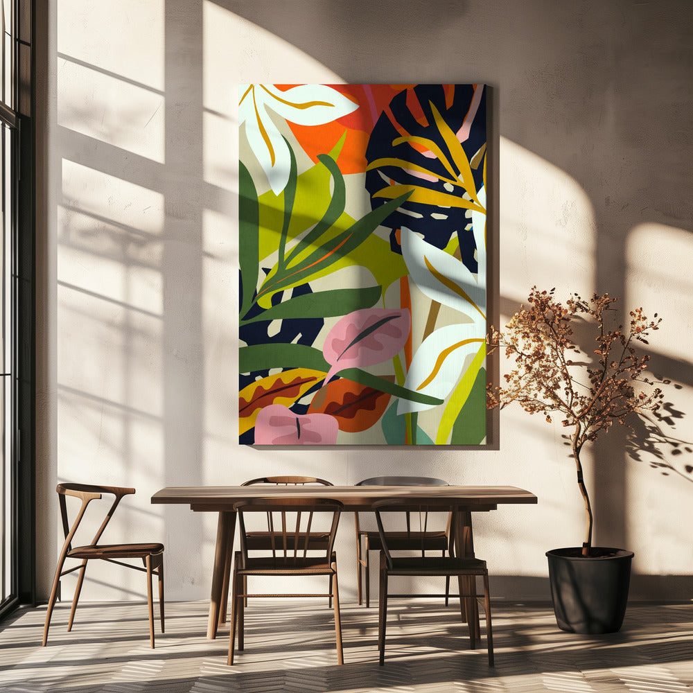 Jungle Abstract Patroon | Canvas
