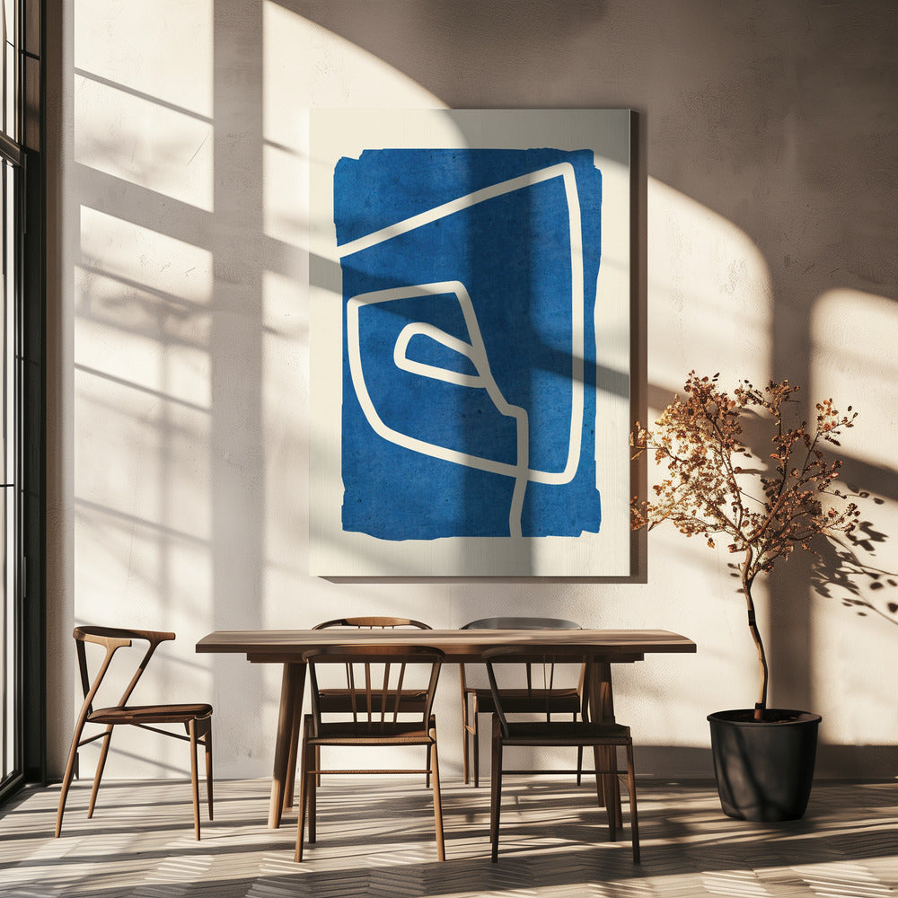 Blauwe Spiraaldans | Canvas