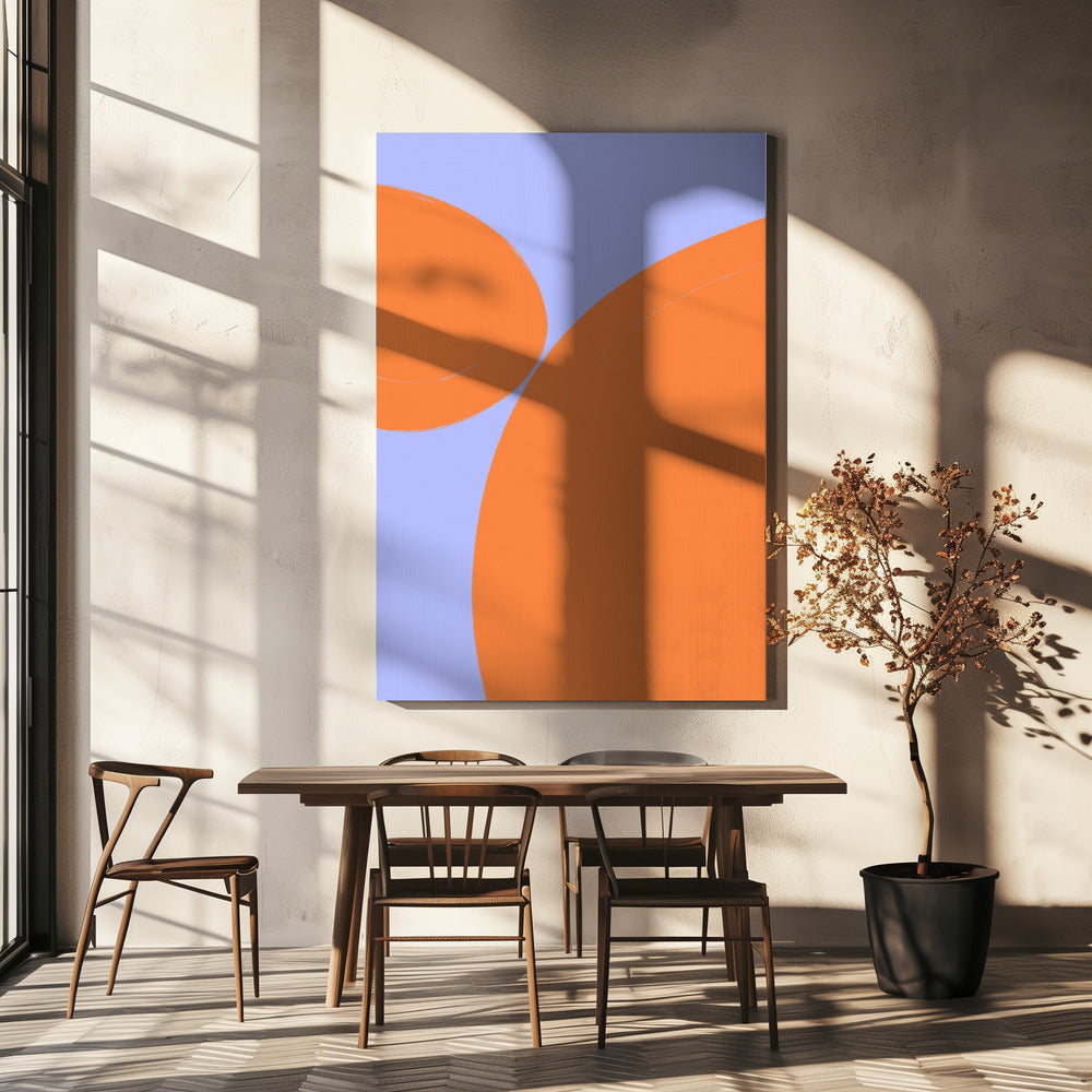 Oranje Harmonie Gelukzaligheid | Canvas