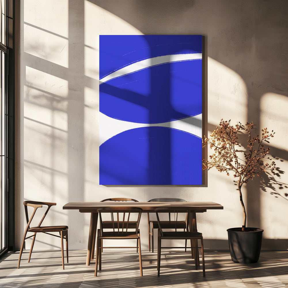 Blauwe Golf Harmonie | Canvas