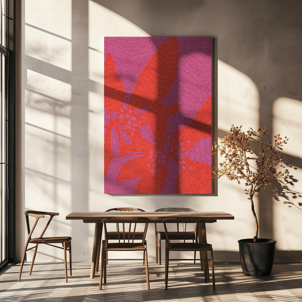 Levendige Bloemblaadjesdans | Canvas