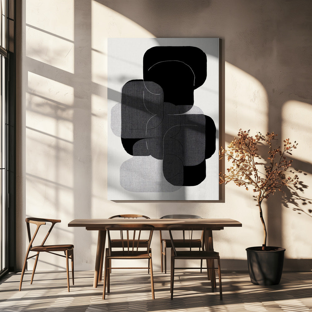 Monochrome lagen | Canvas