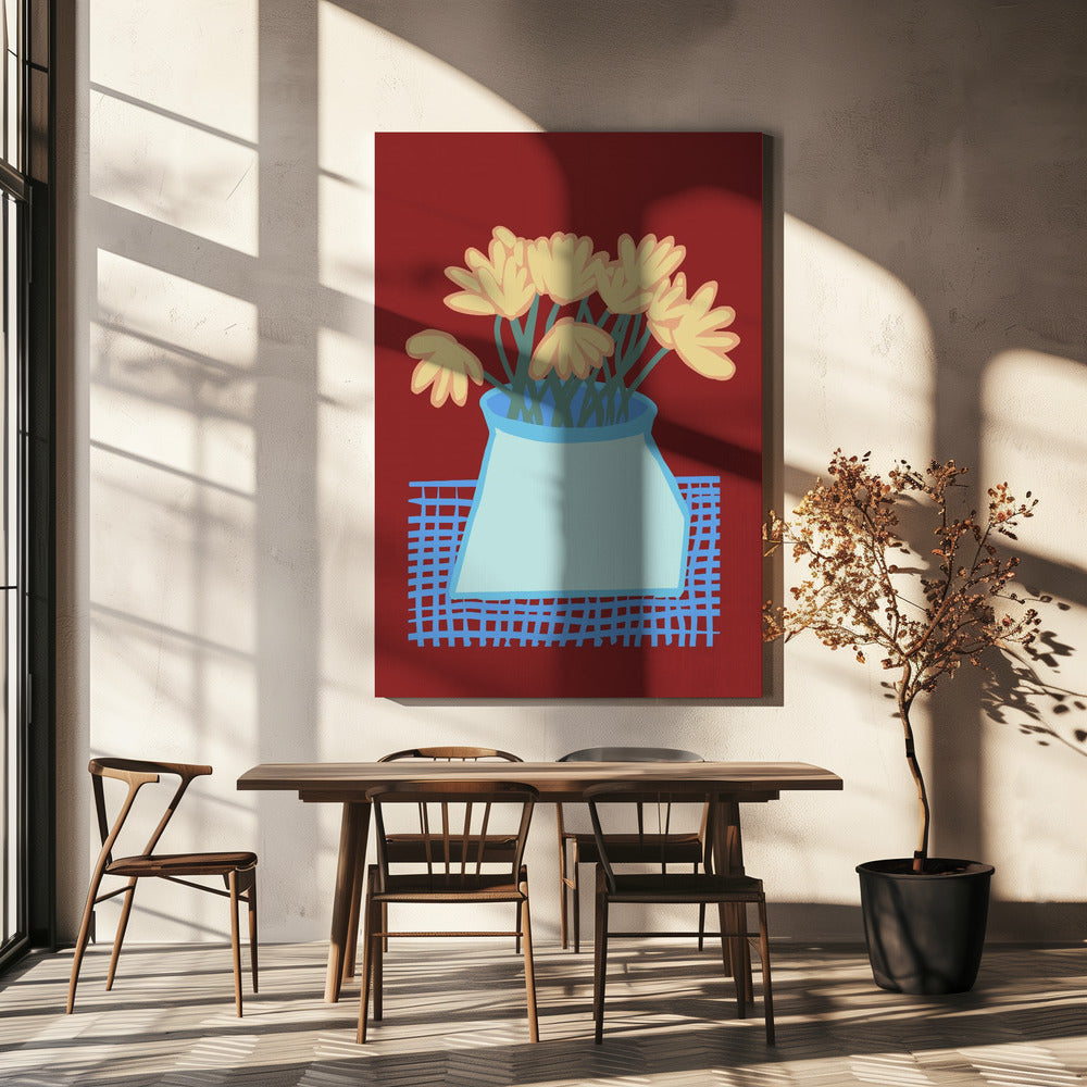 Madeliefjes in vaas | Canvas