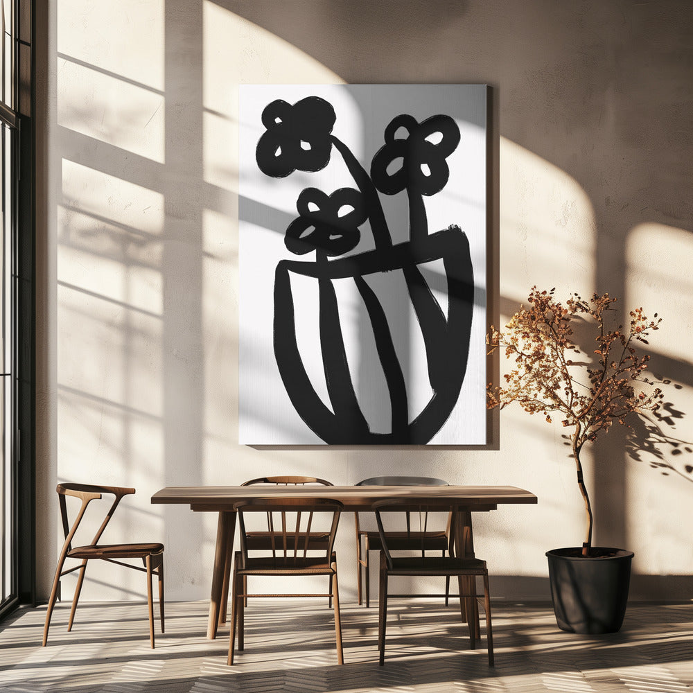 Gedurfde bloesems in vaas | Canvas
