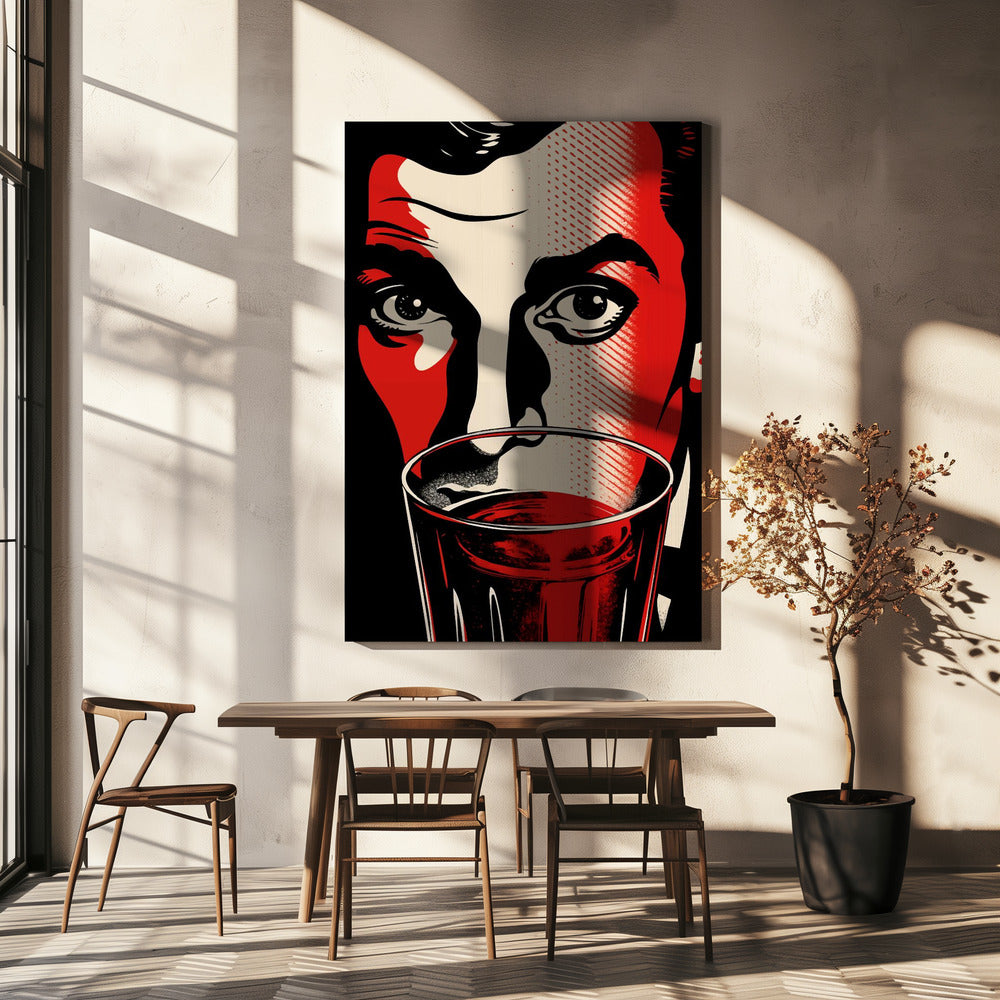 Een man met intense ogen | Canvas