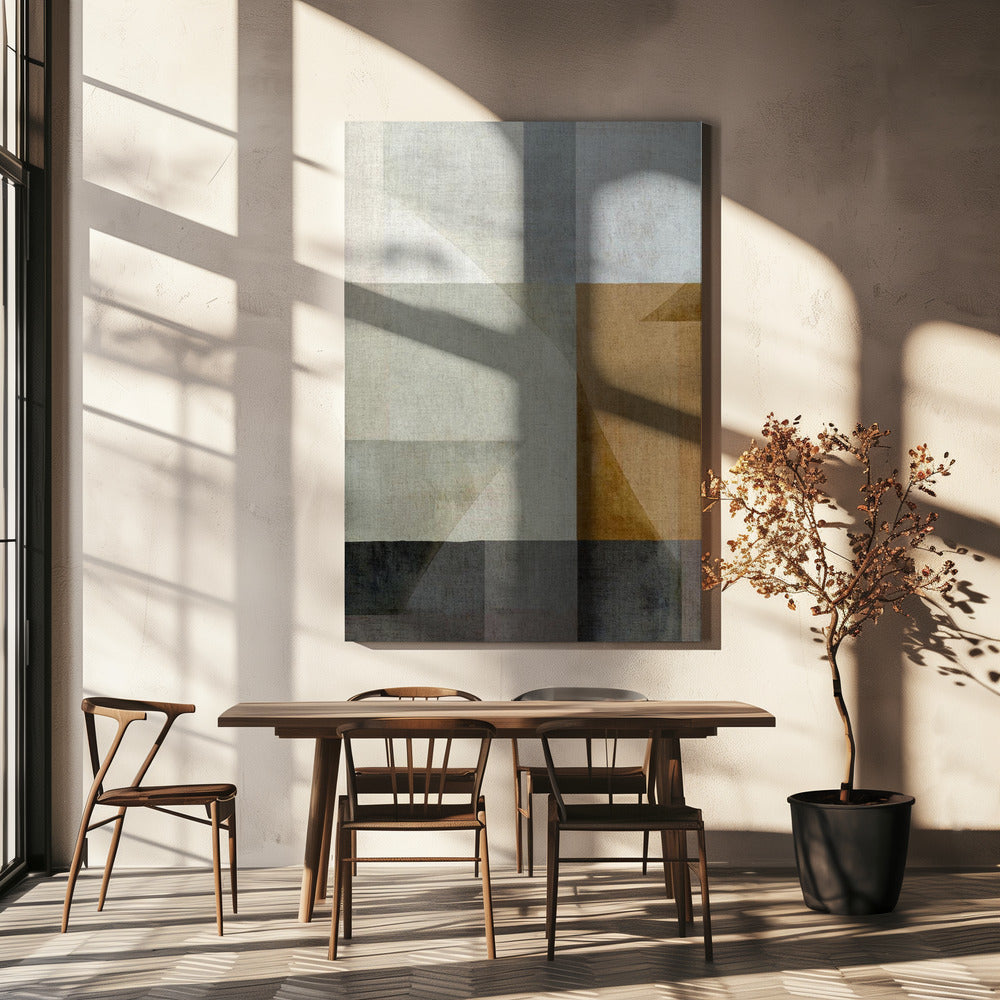 Gedempte geometrische vormen | Canvas