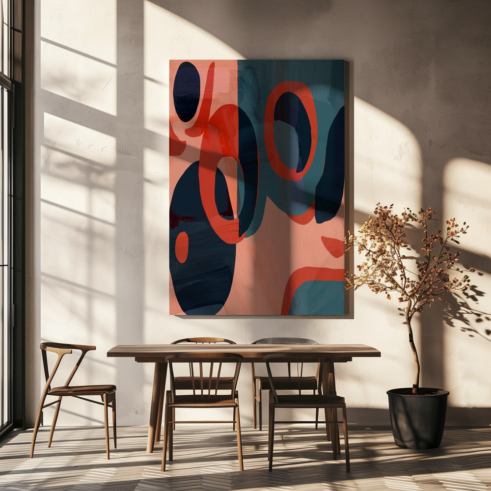 Geometrische vormen en levendige kleuren | Canvas