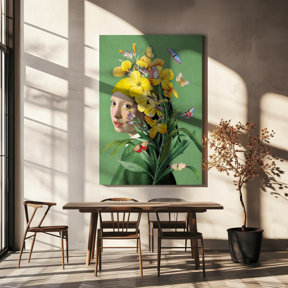 Meisje met de parel, de lente-editie II | Canvas