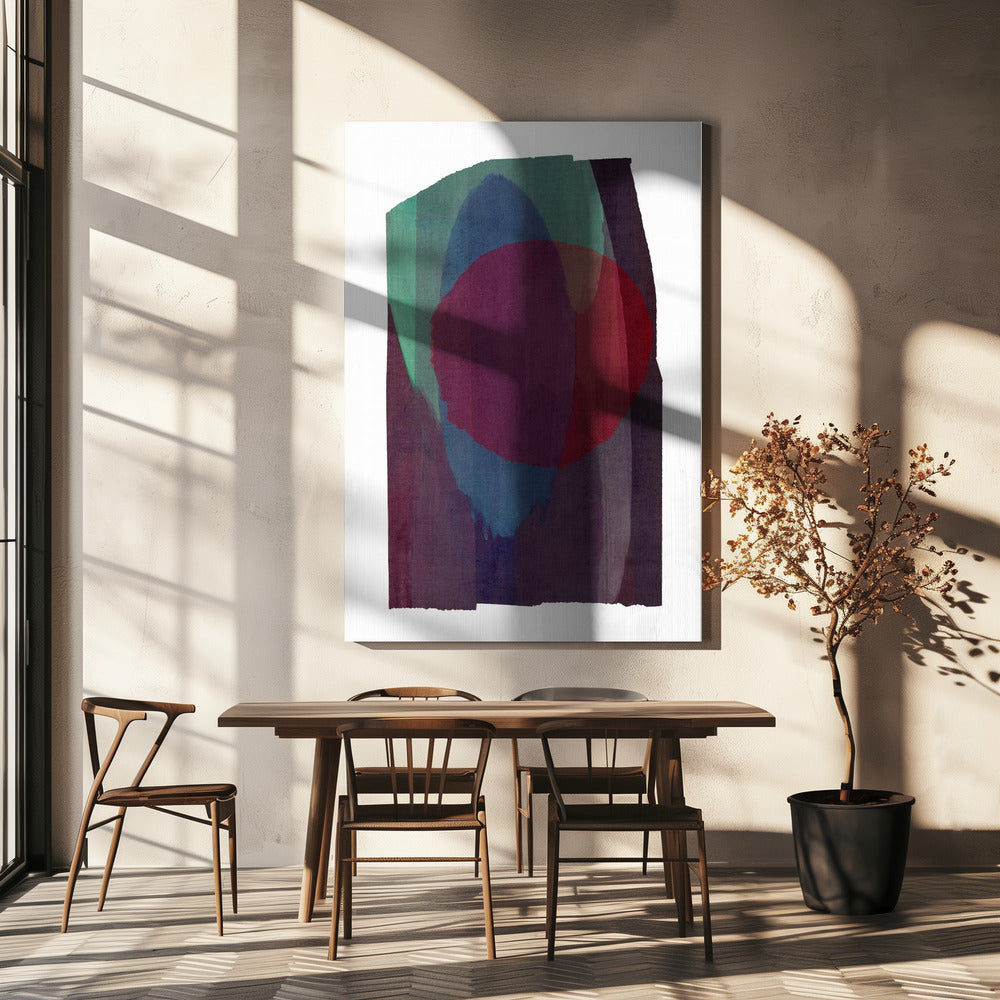 Geometrische vormen in rijke tinten | Canvas