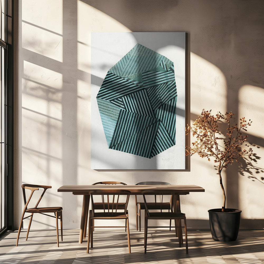 Gestreepte steen II. | Canvas