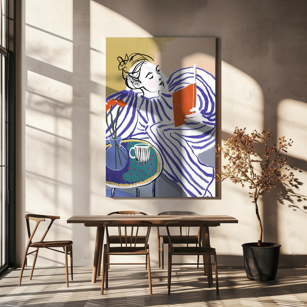 Gezellige leeshoek | Canvas