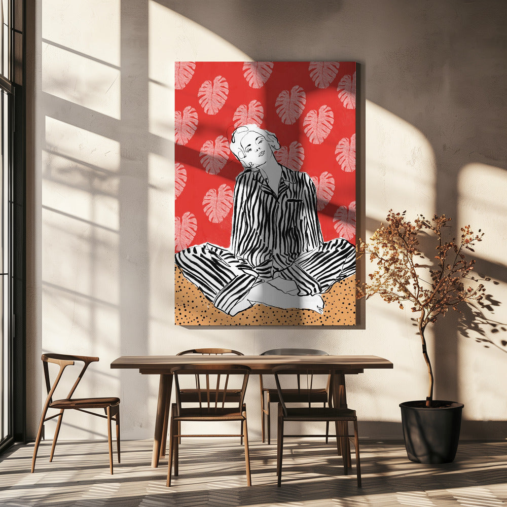 Sereniteit in strepen | Canvas