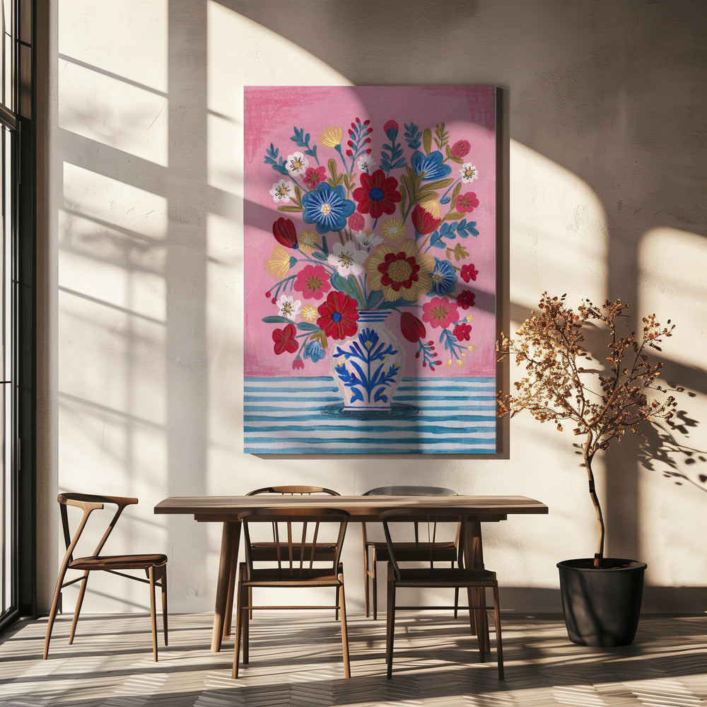 Vaas Overvloedig Bloemenstilleven | Canvas