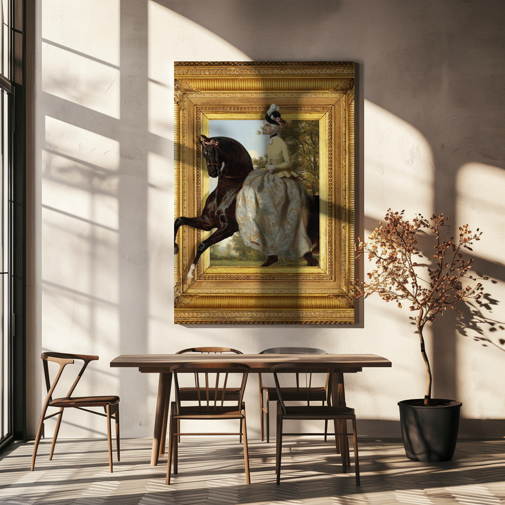De dame en haar paard | Canvas