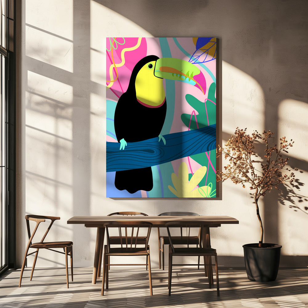 Kleurrijke Toekan | Canvas