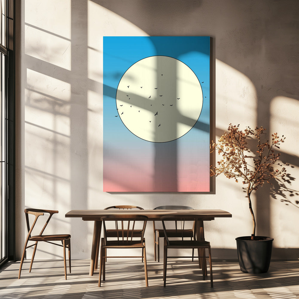 Vogels in de lucht | Canvas