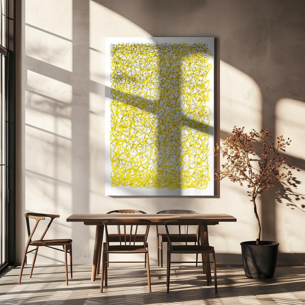Yellow Lines and Thoughts | Canvas
