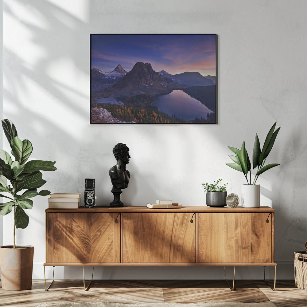 Schemering op Mount Assiniboine | Poster