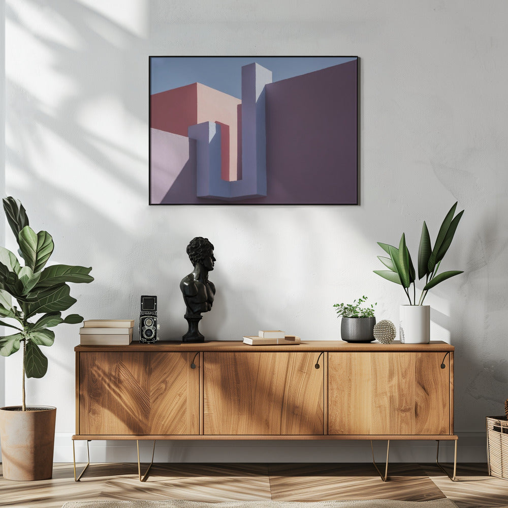 Muurschildering Rood #4 | Poster