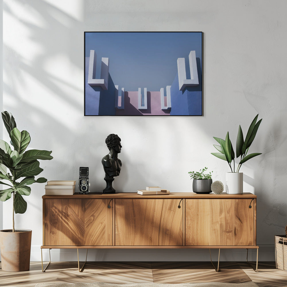 Muurschildering Rood #5 | Poster