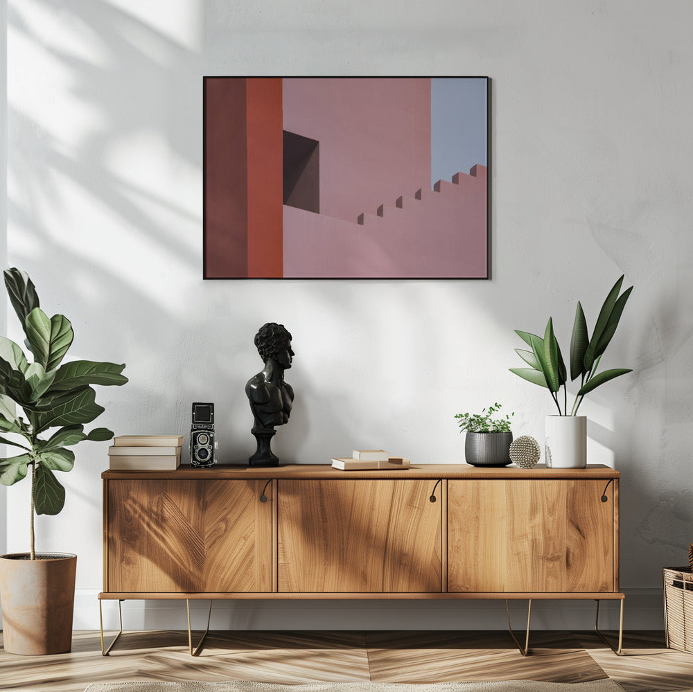Muurschildering Rood #7 | Poster