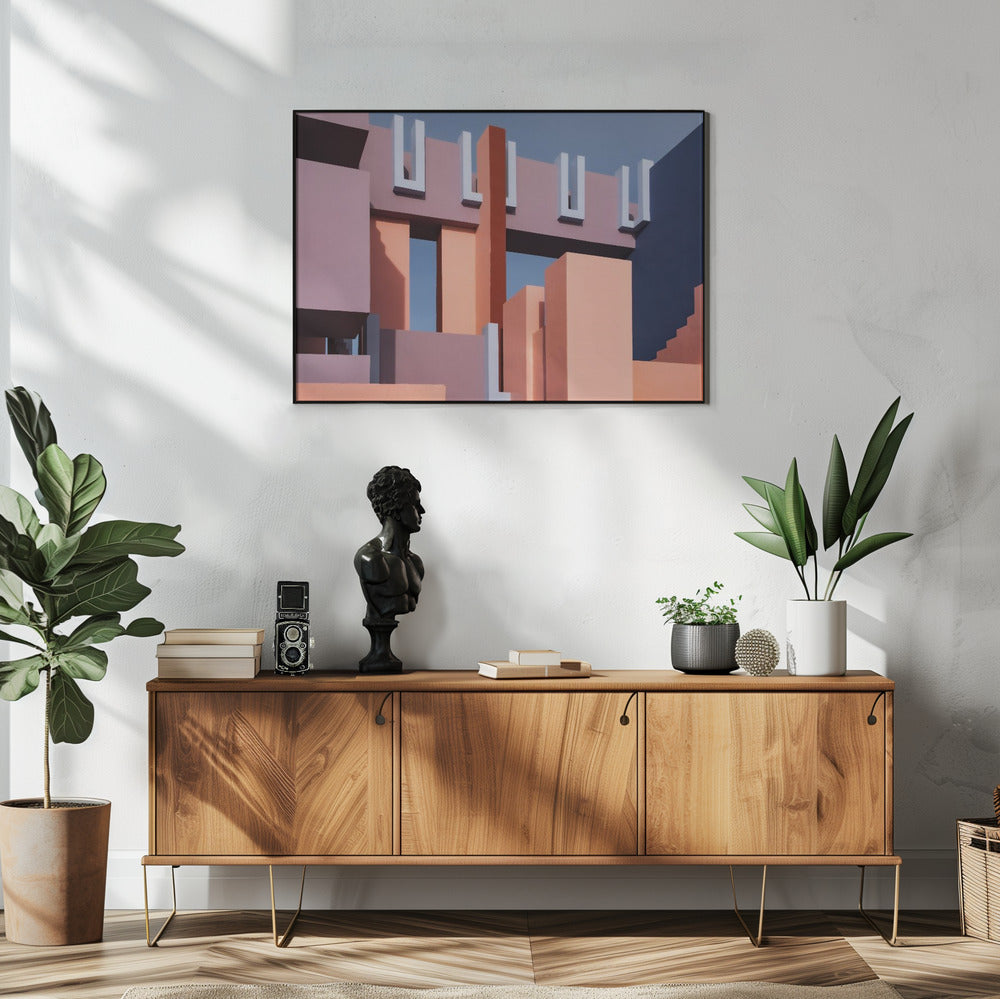 Muurschildering Rood #8 | Poster