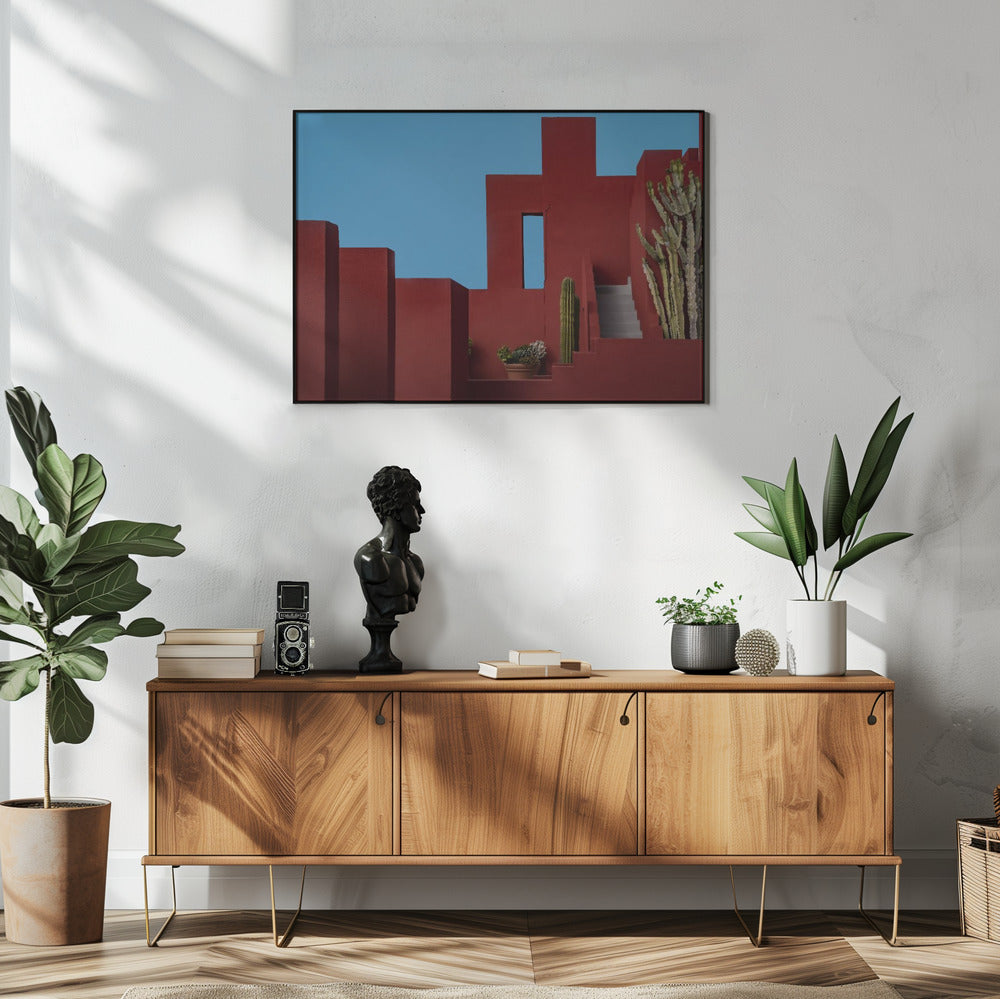 Muurschildering Rood #15 | Poster