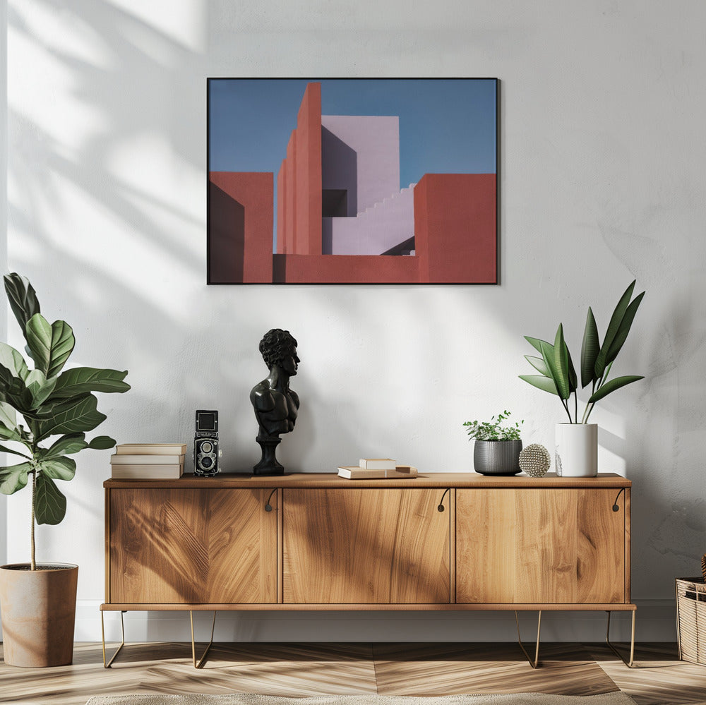 Muurschildering Rood #47 | Poster