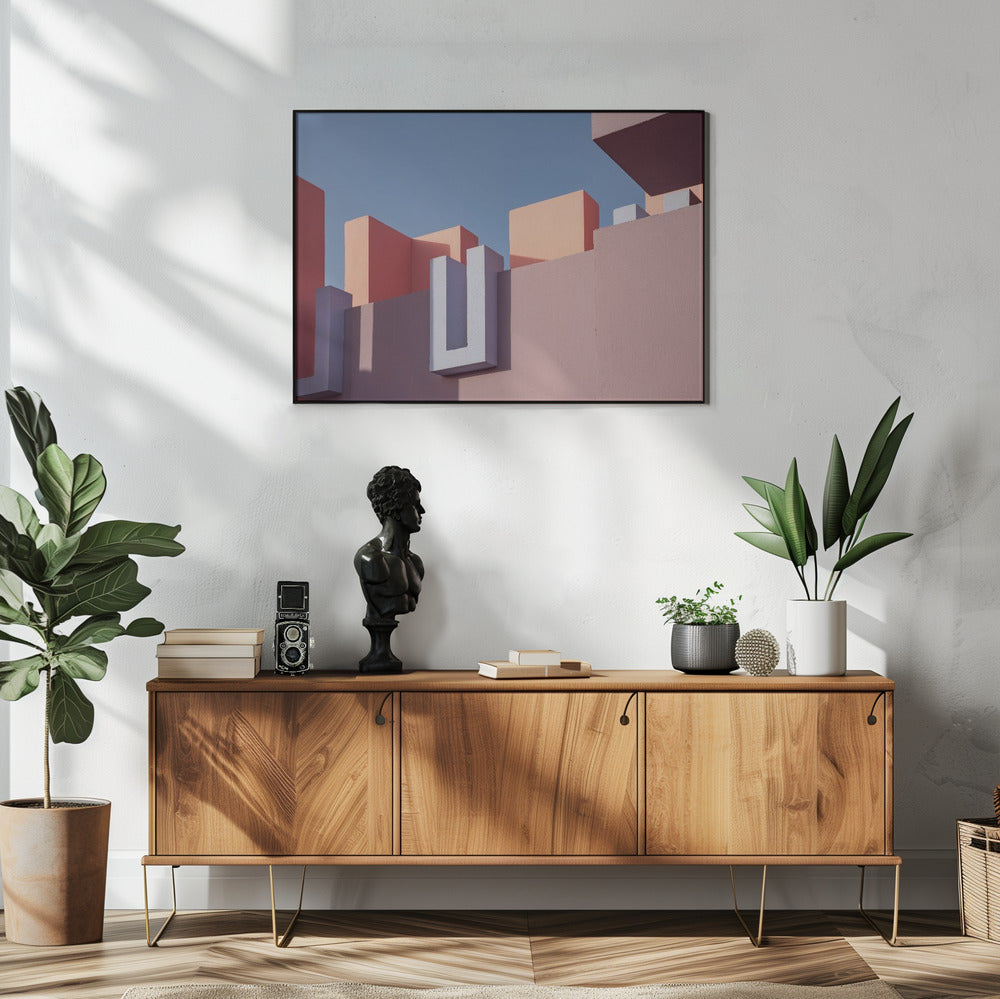 Muurschildering Rood #50 | Poster