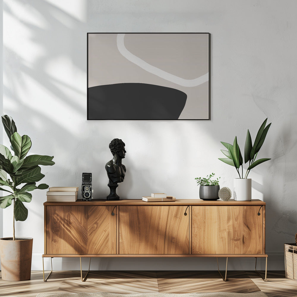 Zwart-witvormen | Poster