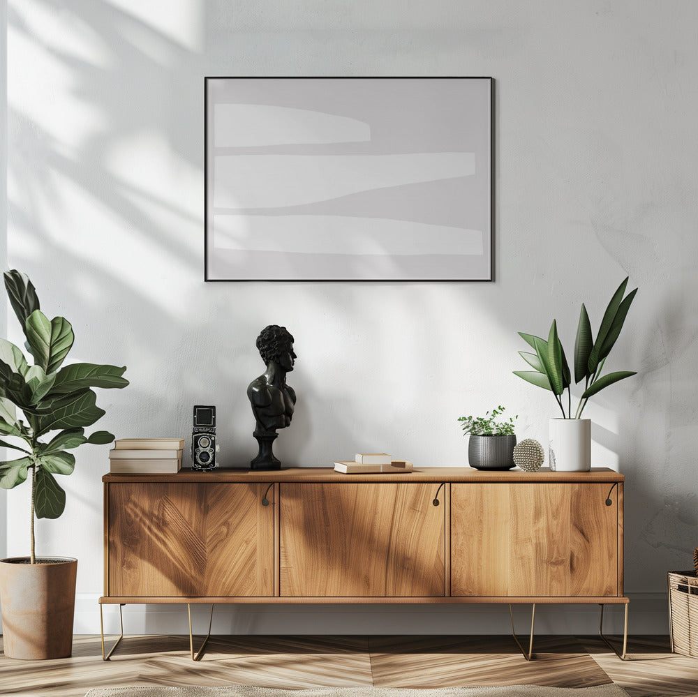 Minimalist White Shapes | Poster