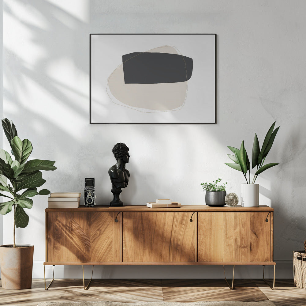 Geometrische vormen en neutrale kleuren | Poster