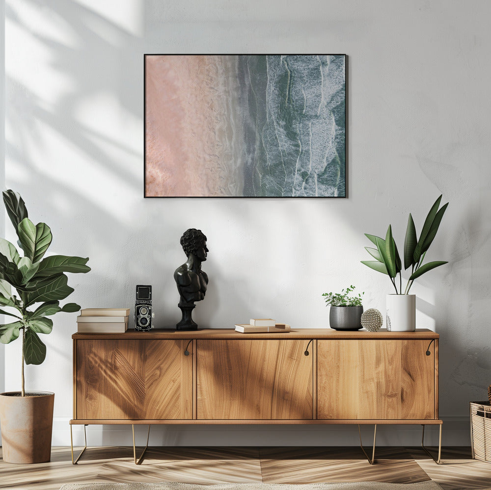 Roze en blauwe kust | Poster