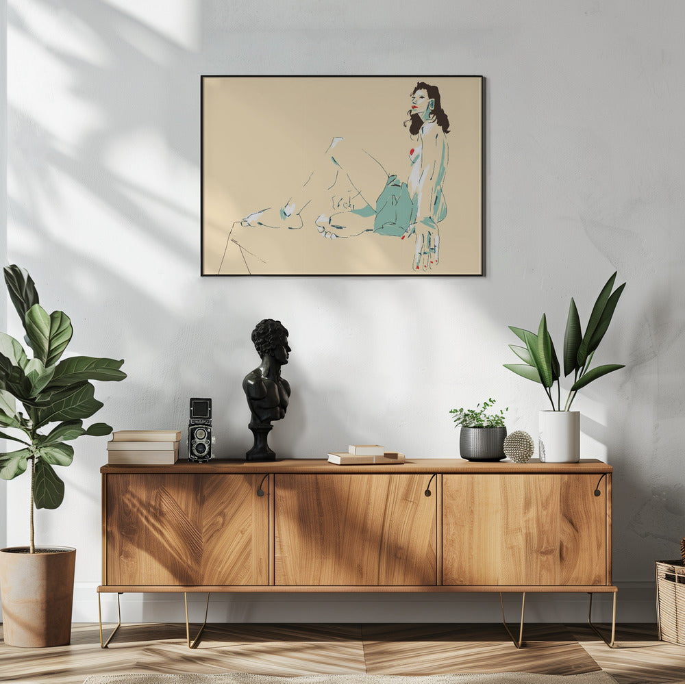 Meisje zittend | Poster