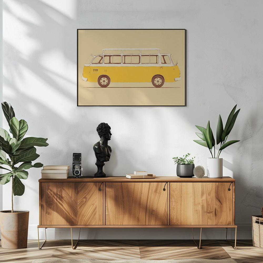 Gele bestelwagen | Poster