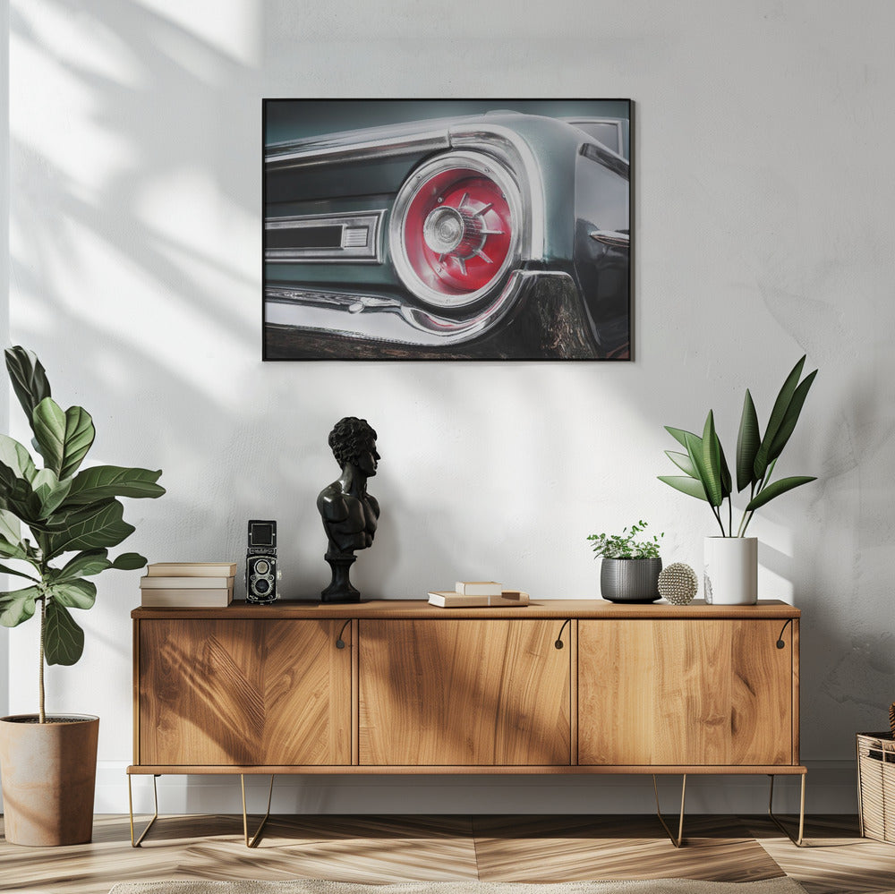 Amerikaanse klassieke auto Galaxie 500 1964 Achterkant | Poster