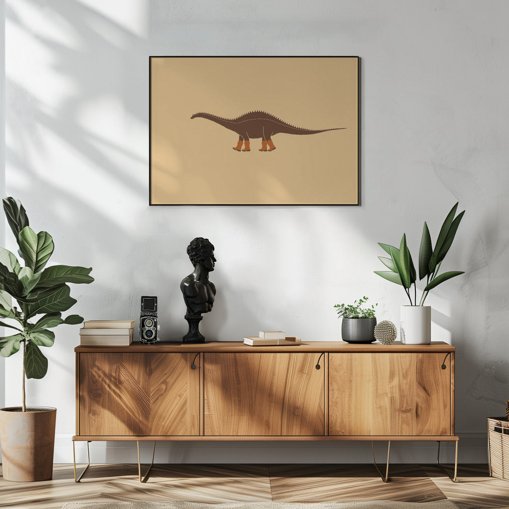 Rebbachisaurus Reba de Cowgirl Dinosaur Textuur | Poster