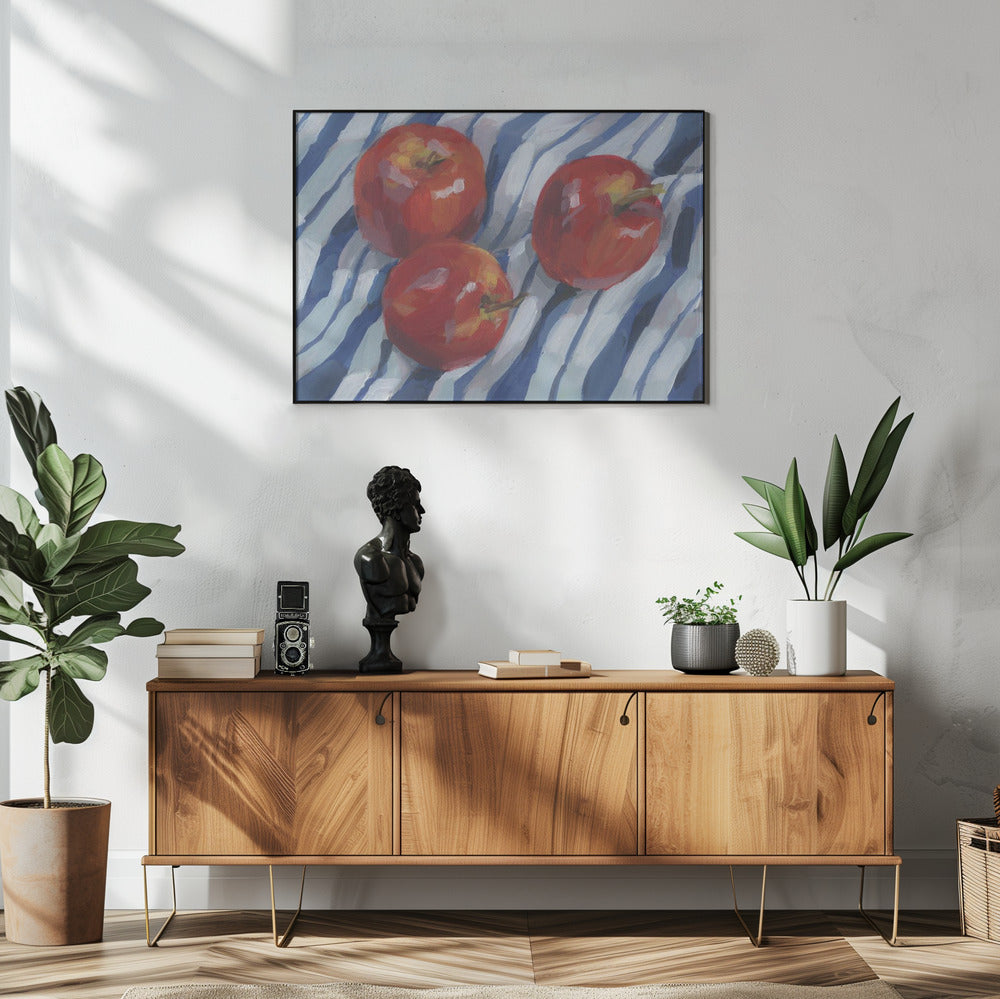 Drie rode appels | Poster