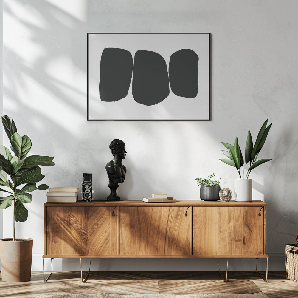 Black Irregular Shapes | Poster