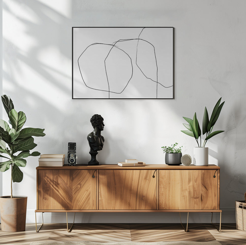 Black Lines On A White Background | Poster