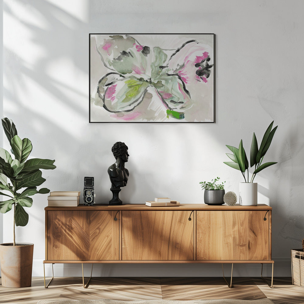 Abstract Paars Violet Roze Tinten Bloemen 2 | Poster