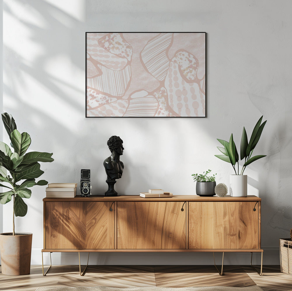 Gebogen patronen dansen | Poster