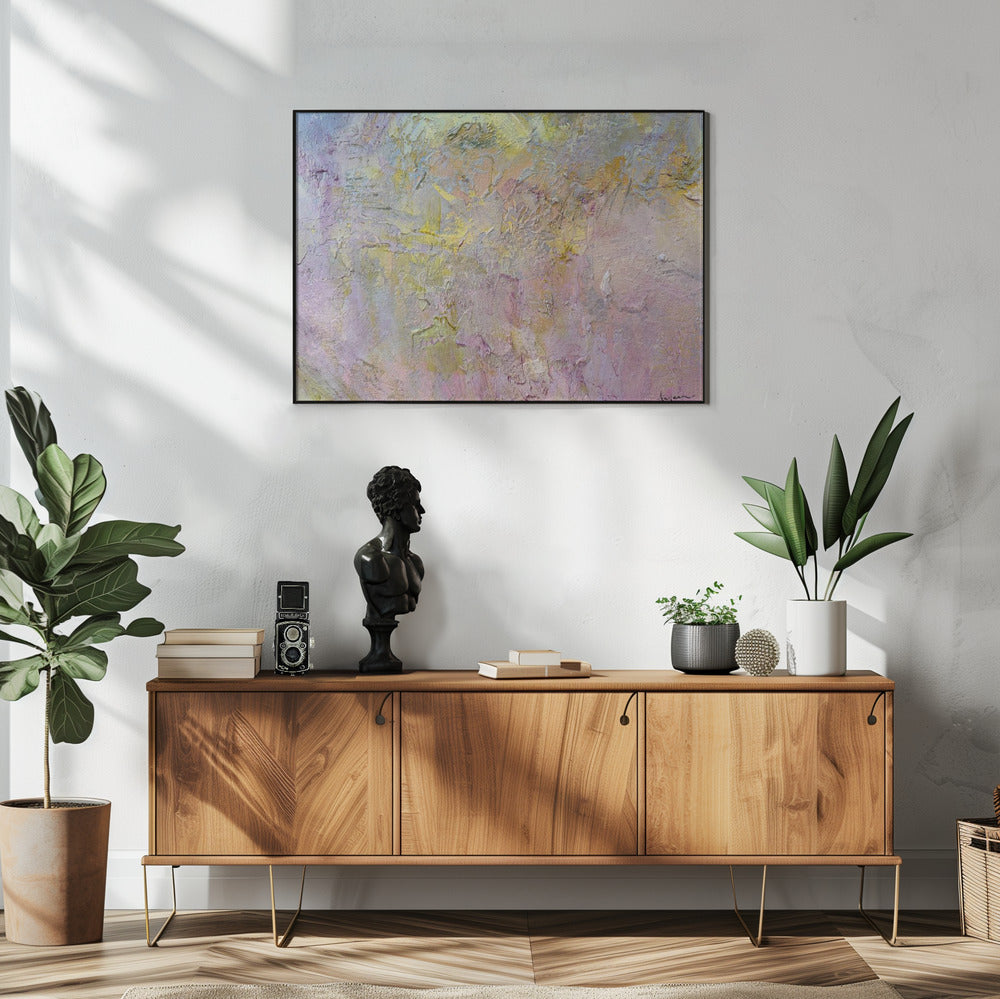 Goud en roze abstract | Poster