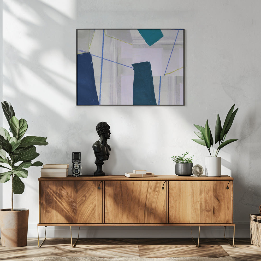 Abstract Composition In Blue 2 | Poster