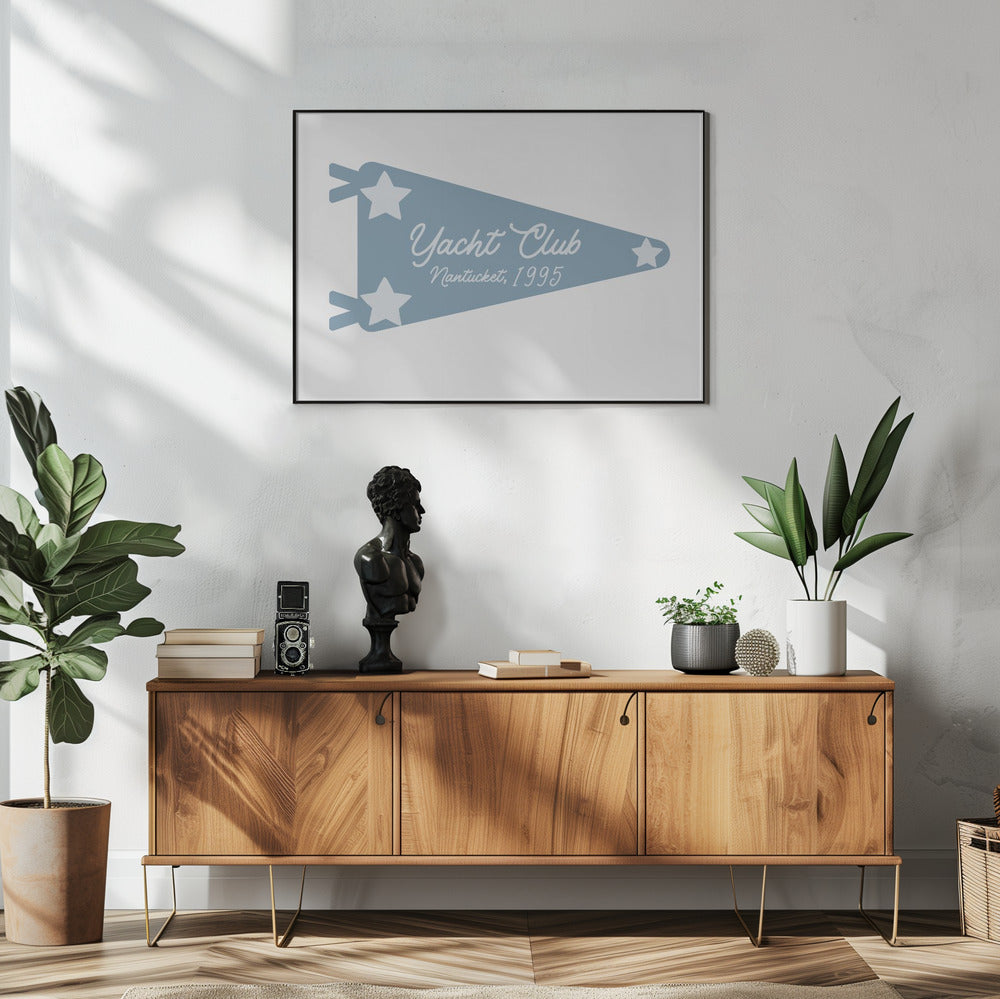 Yacht Club Blauwe Wimpel | Poster