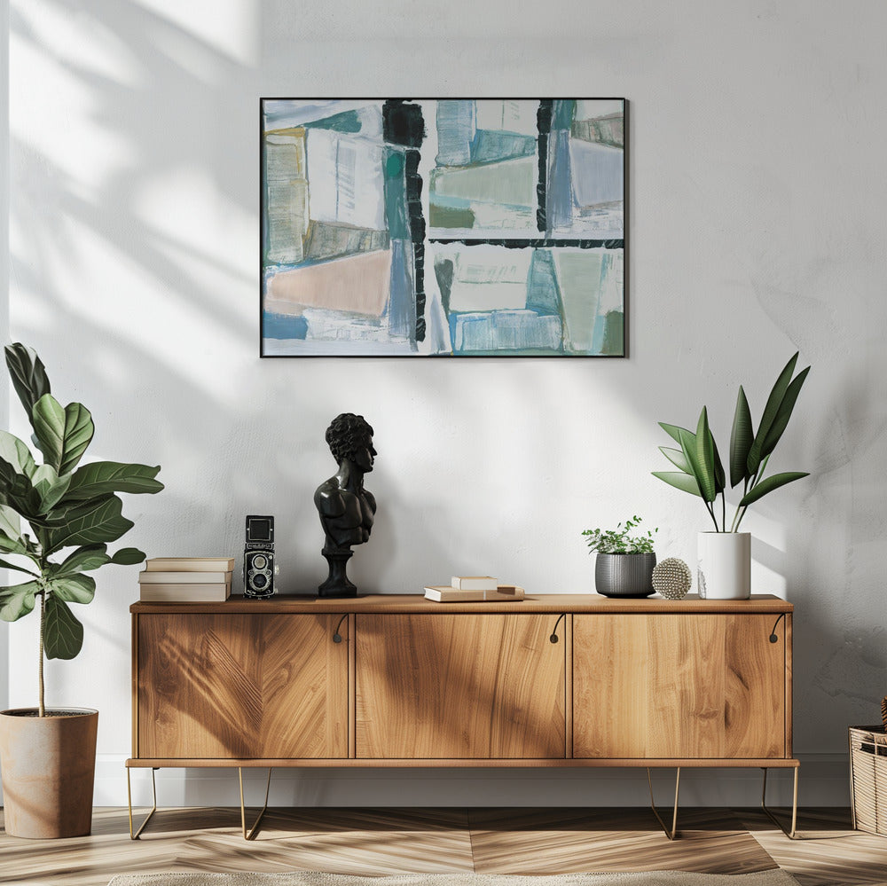 Constructed Abstraction Blue | Poster