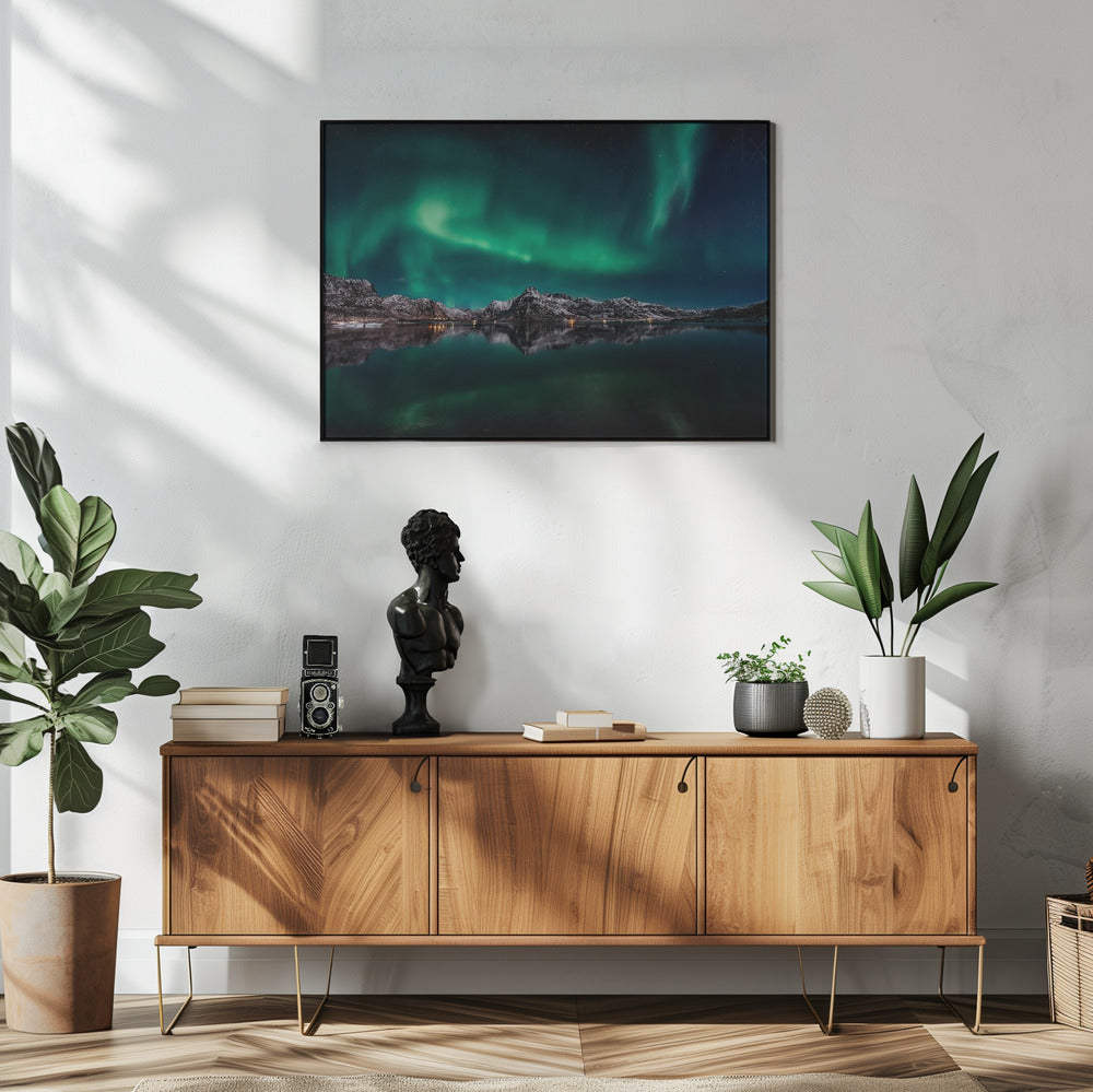 Lofoten Aurora-reflectie | Poster