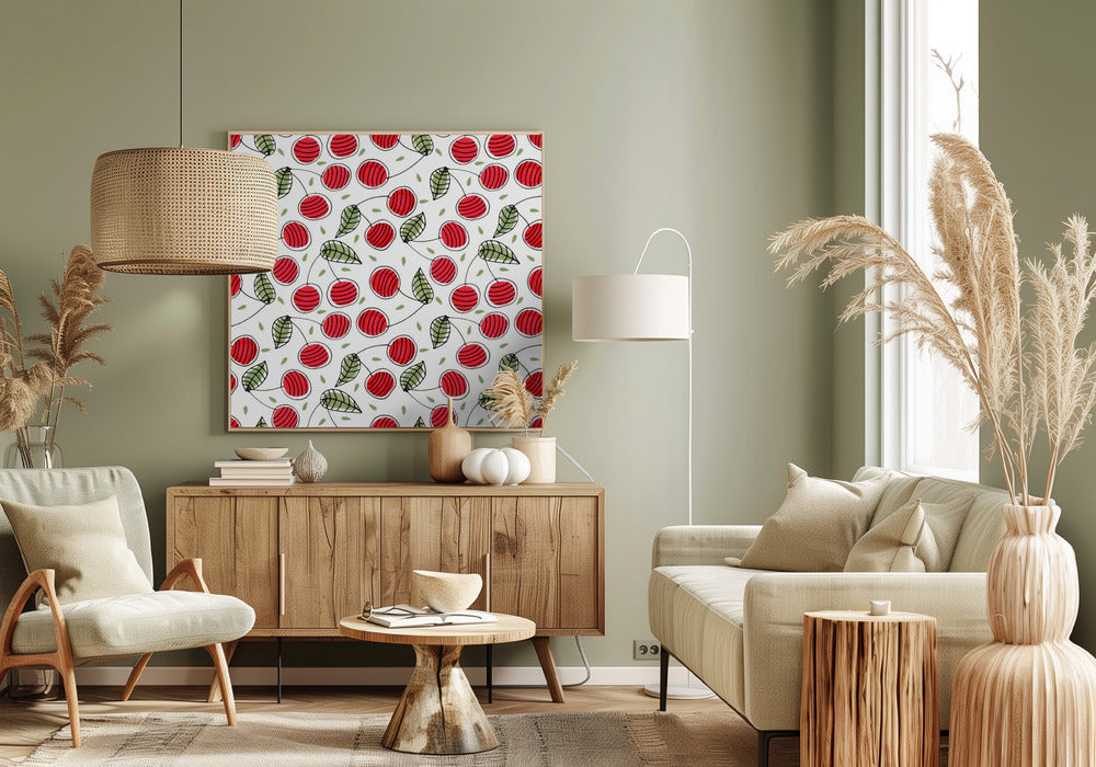 Rode kersen | Canvas