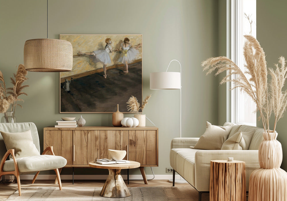 Dansers oefenen aan de barre | Canvas